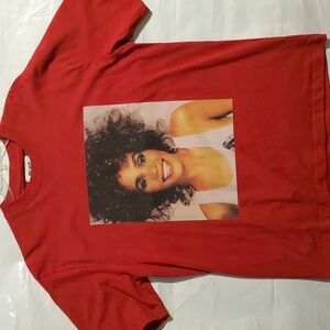 Palace Houston Photo T-Shirt. Size Large. Color Red.